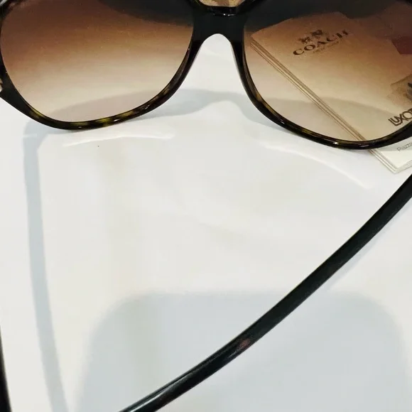 COACH SUNGLASSES BAILEY 8118 500113 60MM TORTOISE FRAME BROWN GRADIENT LENSES - Picture 6 of 7